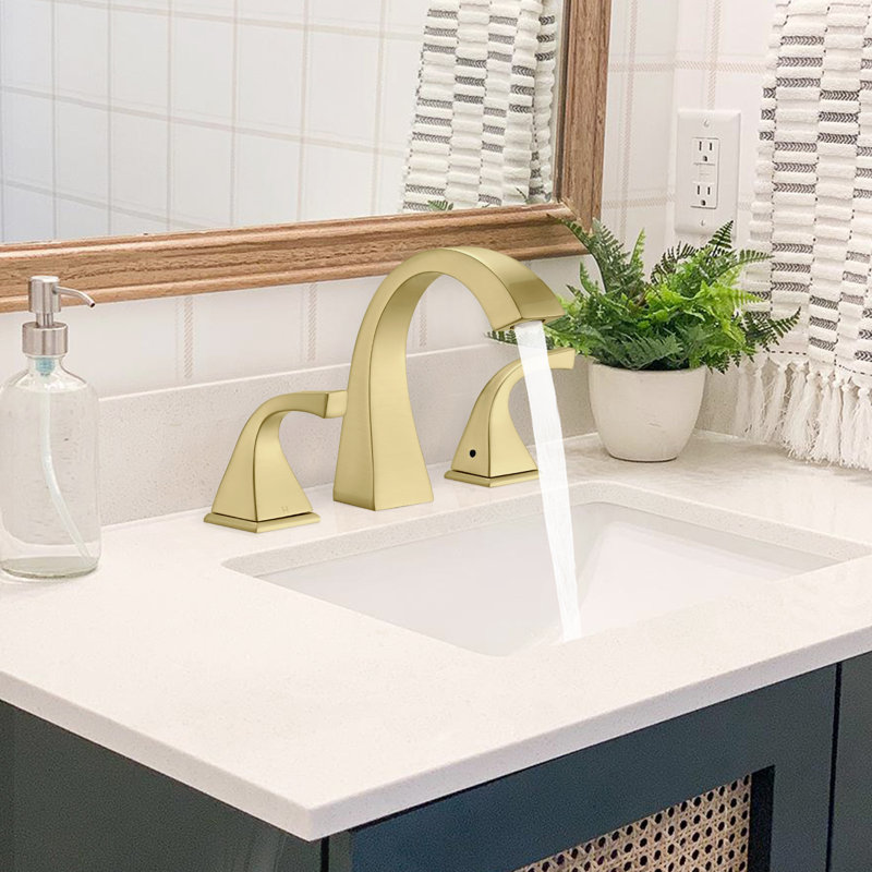 Bathroom Faucet with Drain Assembly, Brushed Gold