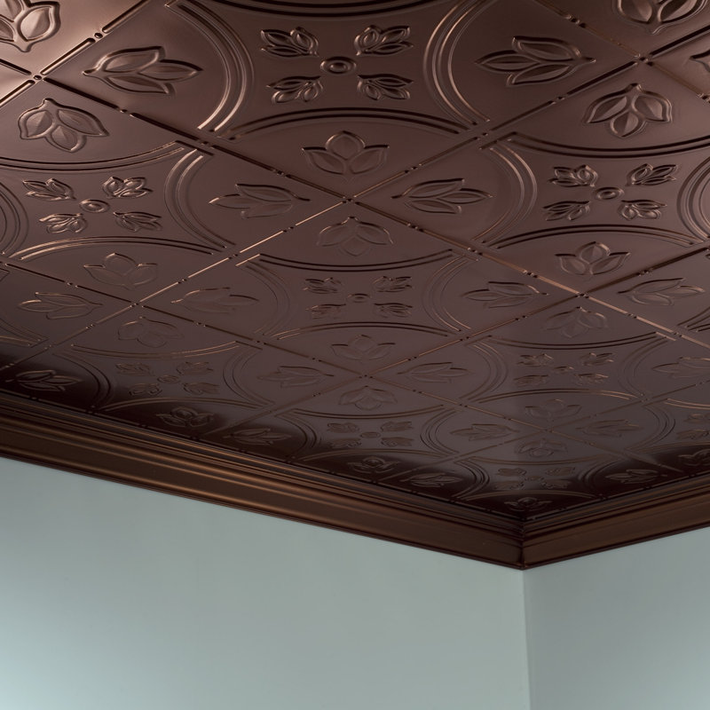 Panneau de plafond décoratif en vinyle 5 pi x 4 pi FASÄDE, Bronze huilé
