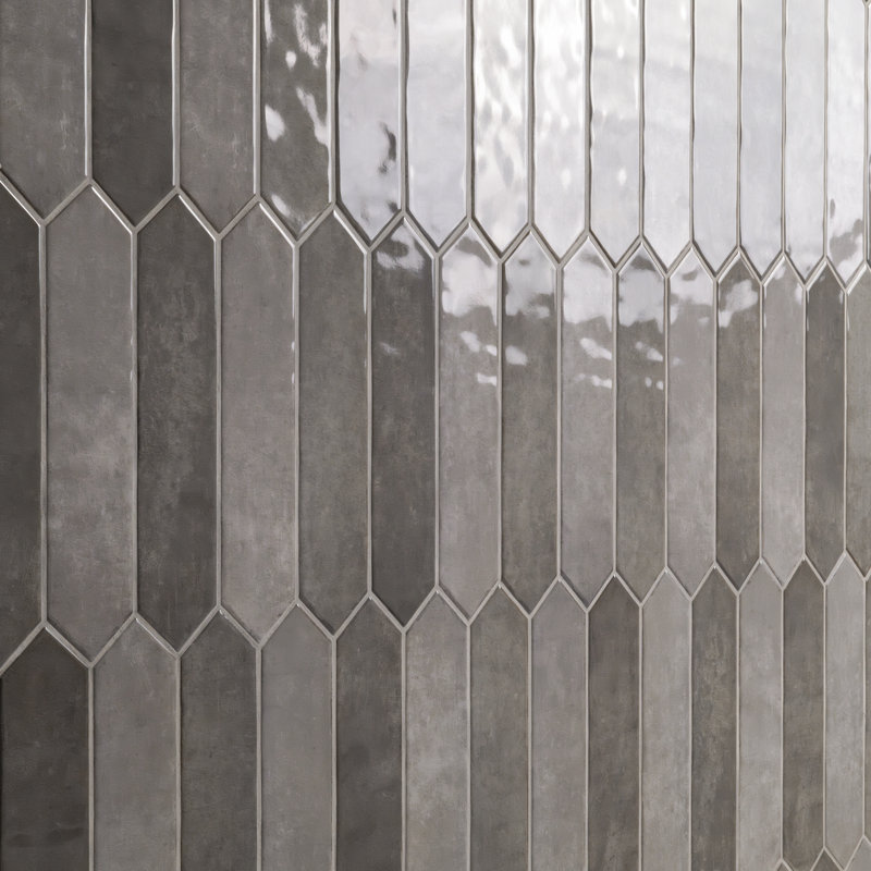 MSI Renzo Glossy Ceramic Picket Wall Tile, Storm