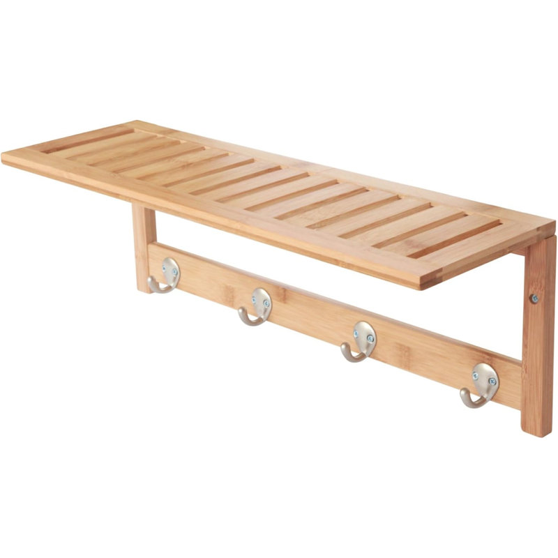 Porte-serviettes mural en bois