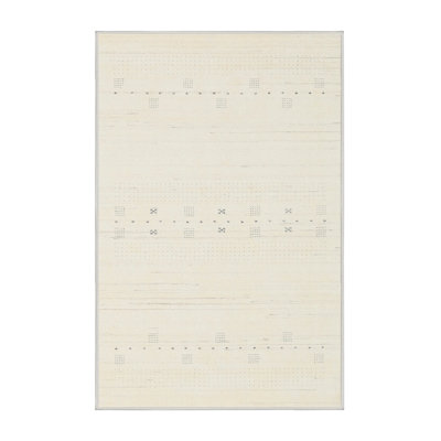 Tapis abstrait crème