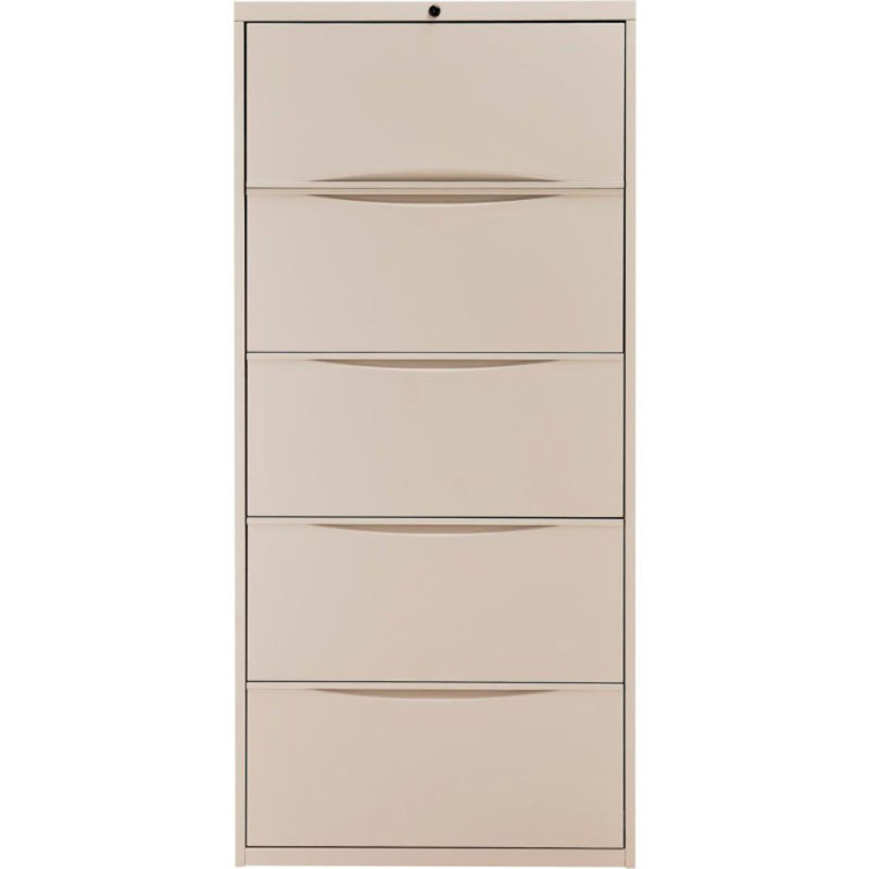 30'' Wide 5 -Drawer Steel File Cabinet, Putty