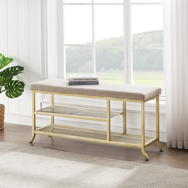 Pace-Saving Shoe Bench with Storage Compartment