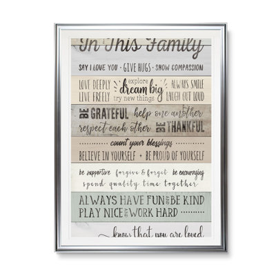 «In this Family», art textuel
