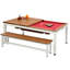 Playcraft Glacier 7' Pool Table with Dining Top and Steel Legs