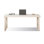 Bureau moderne et simple en pierre blanche avec tiroirs