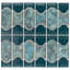 Carreau de mosaïque en porcelaine bleu / vert / beige Montego