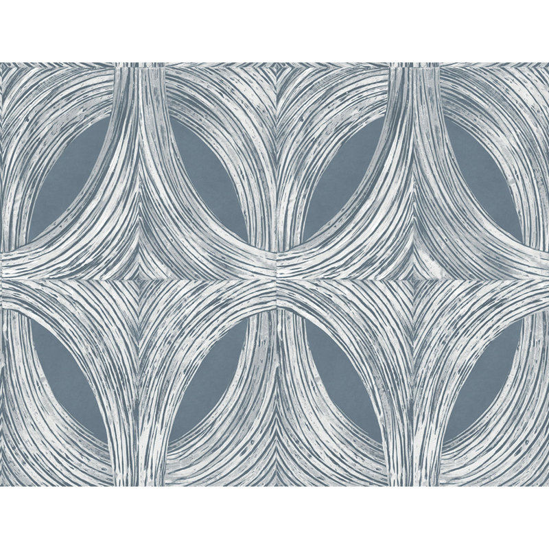 Becerril Abstract Double Roll, Light Blue/Beige
