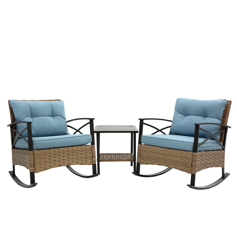 Ensemble de chaises berçantes 3 pièces