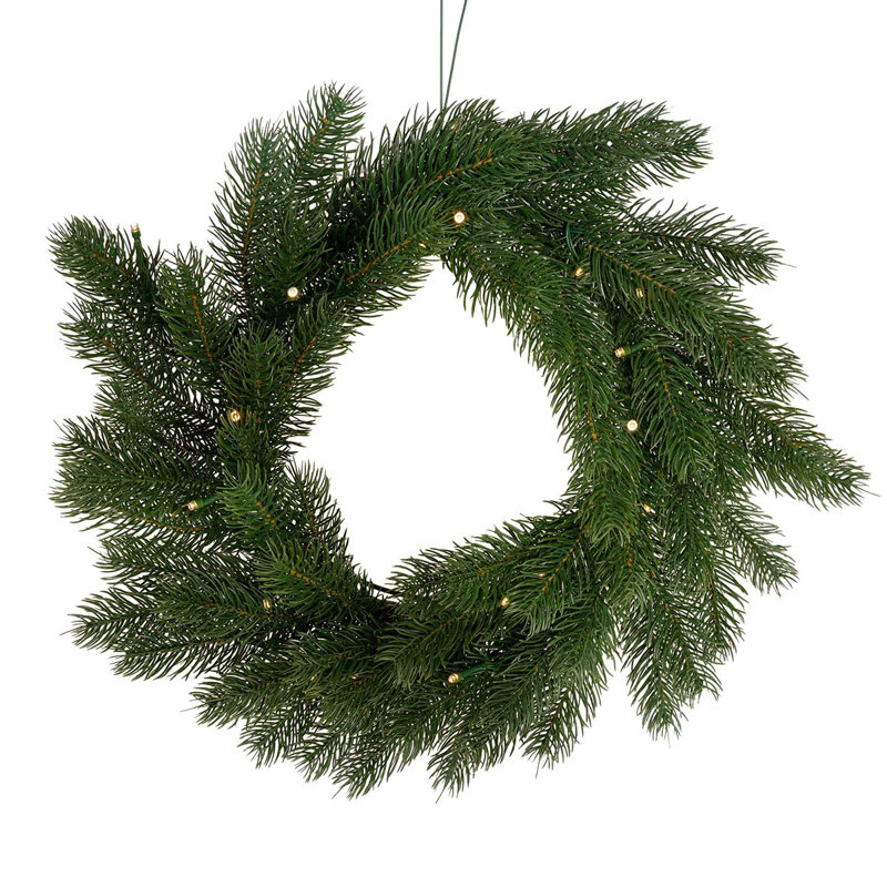 Faux Lighted 50.8cm Wreath