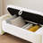 Ottoman Oval Storage Bench 3D Lamb Fleece Fabric  Bench-1479316333