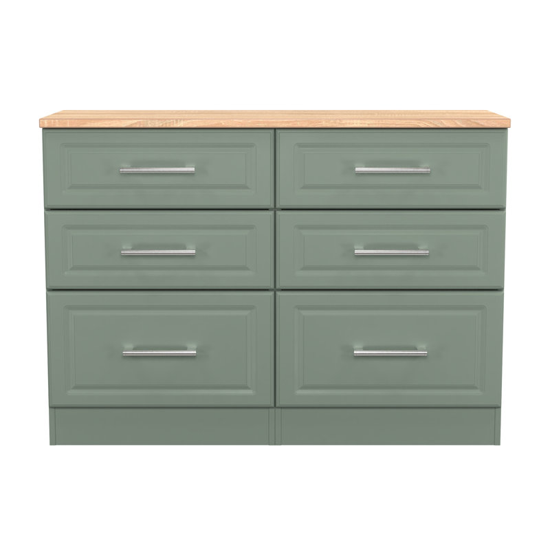 Aalysia 110 cm W Chest of 6 Drawers