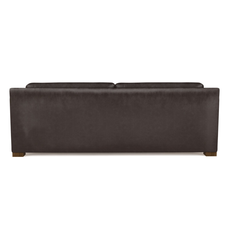 Causeuse Mercer, H 33,5 po x l 72 po x P 39 po, Cuir rétro chocolat, Brun foncé