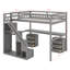 Lit mezzanine double avec deux tiroirs-1028209218