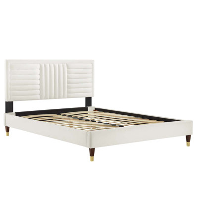 Modway Sofia Channel Tufted Performance Velvet Platform Bed