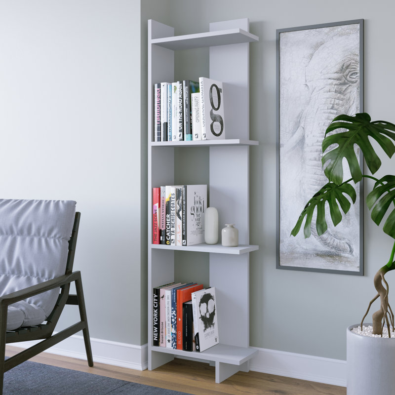 Rodney Bookcase Corner Bookcase, White