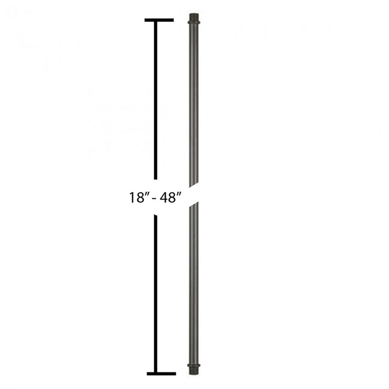 Ensemble de rail d'éclairage 1 lumière, 24", Bronze foncé