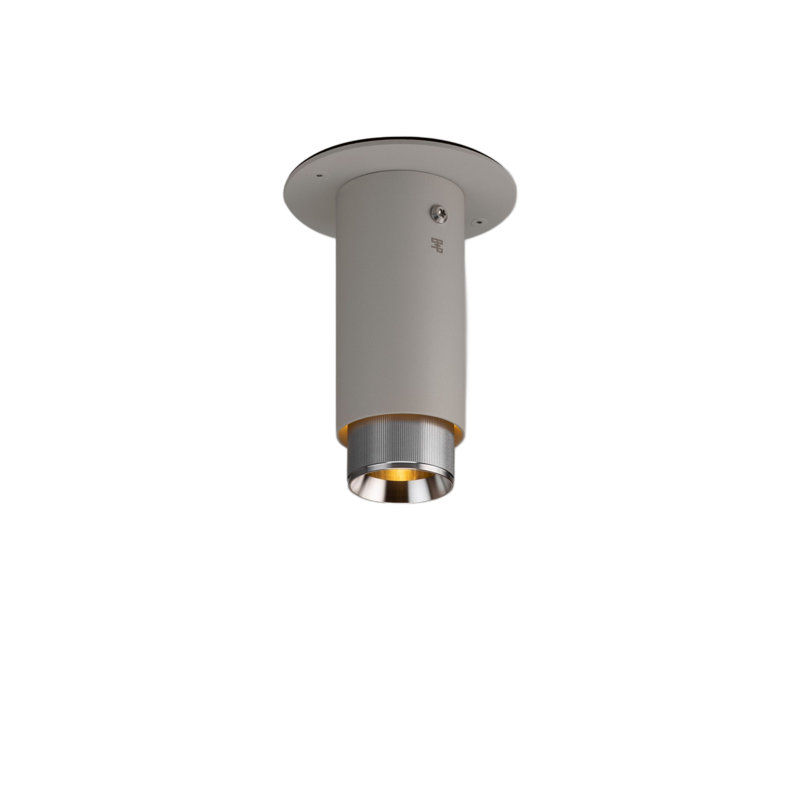 1 - Light Flush Mount, Steel, Stone