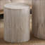 Ensemble de 3 tables basses rondes en bois blanchi peu encombrant