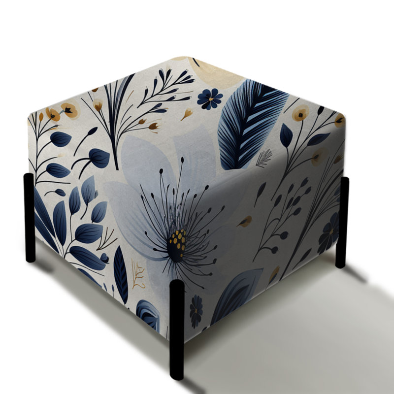 Repose-pieds Nordic Yellow Blue Garden Dreams III - Floral