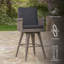 30" Outdoor Wicker Swivel Barstool