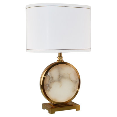22.44" Antique Brass Table Lamp