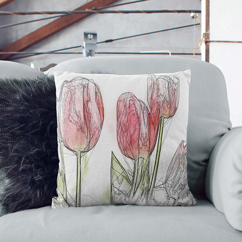 Square Cushion, 55cm H x 55cm W x 20cm D, Stone
