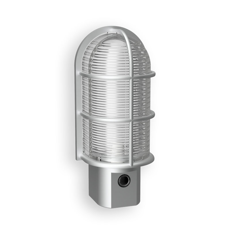 Industrial Nickel Cage LED Motion Sensor Night Light