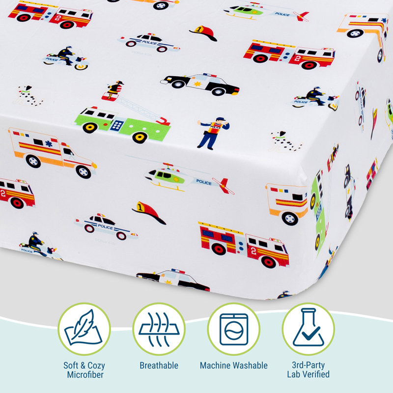 Wildkin Full Sheet Set – Soft Microfiber, Fitted & Top Sheet, Pillowcase - Heroes