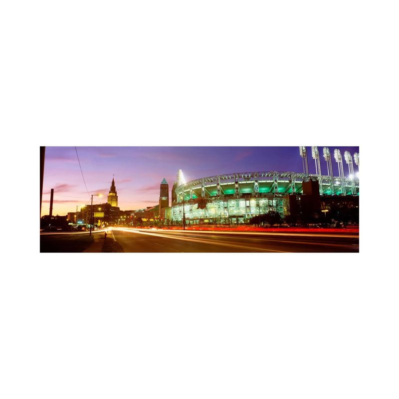 Low Angle View Of A Baseball Stadium, Jacobs Field, Cleveland, Ohio, USA - Wrapped Canvas Panoramic Print