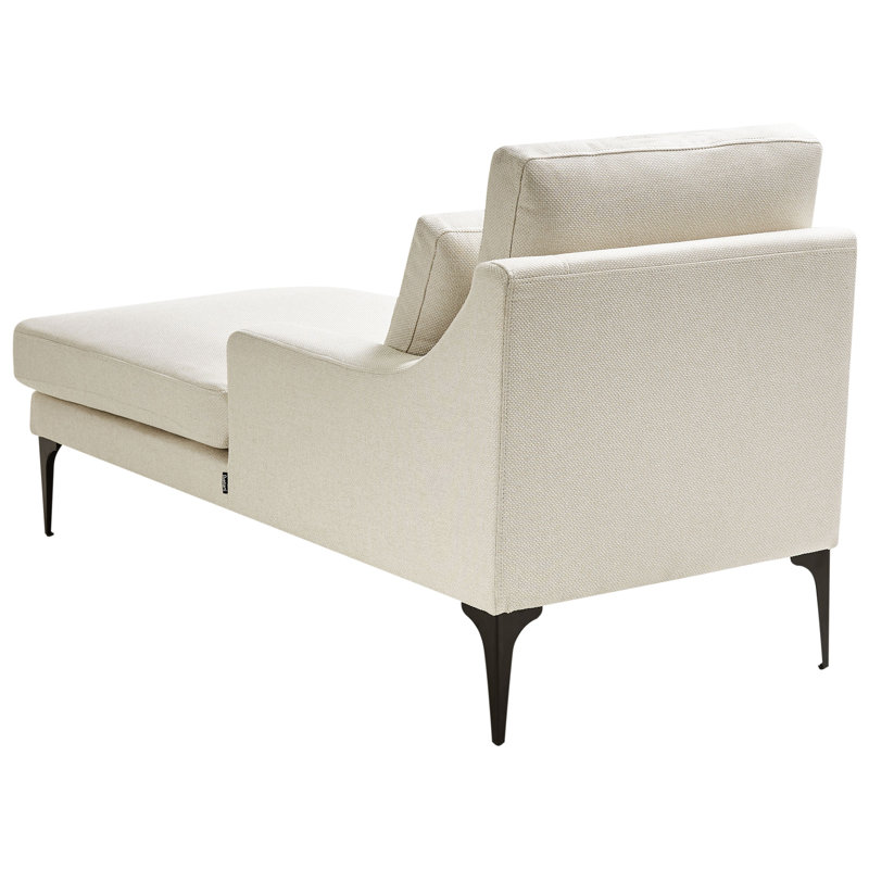 Deaveon Upholstered Chaise Lounge, Light Beige, Left Hand Facing
