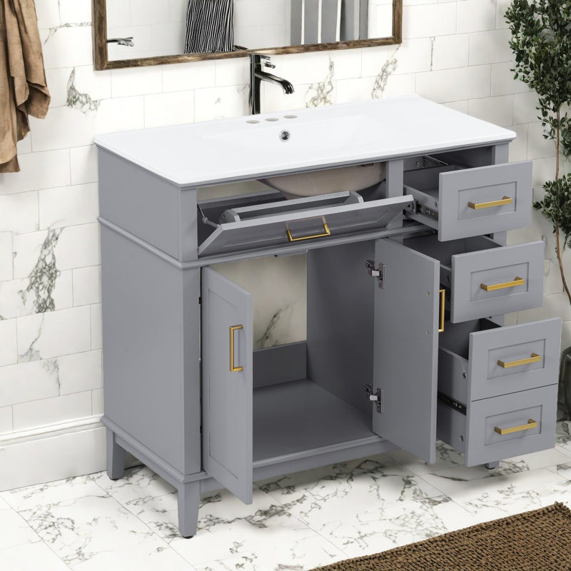 Meuble-lavabo et lavabo spacieux