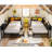 Twin Bed With Bookcase & Drawer, L Shaped Twin Bed Frame With Power Outlet & LED-1542339414