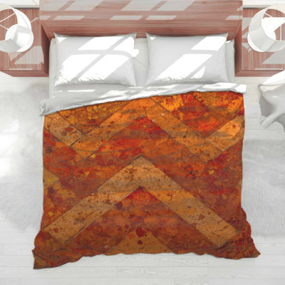 Édredon rustique à texture chevron