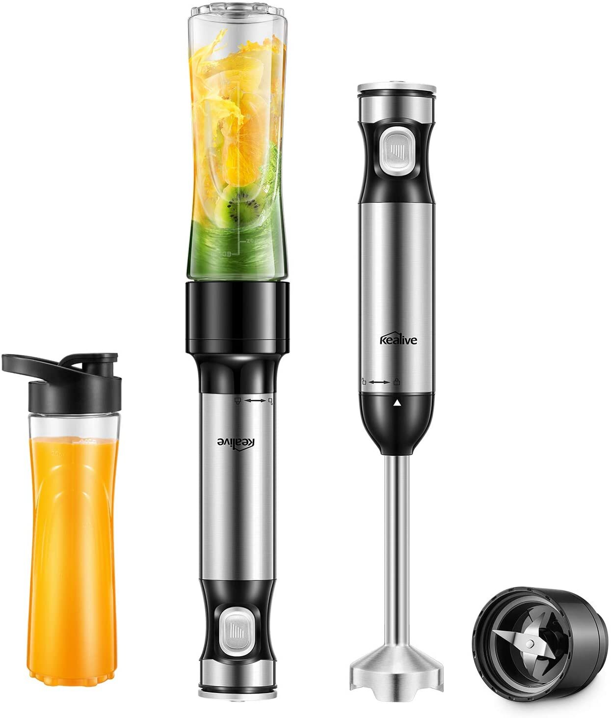 Kealive 12 Speed Hand Immersion Blender with Travel Cup