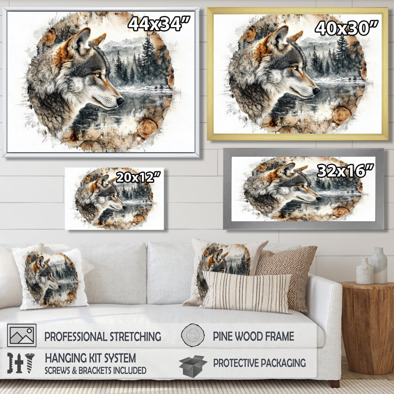 Geniene - Animals Wall Art, H 34 po x l 44 po, Toile tendue, Ne s'applique pas