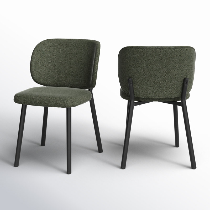 Corine Upholstered Dining Chair, Forest Green