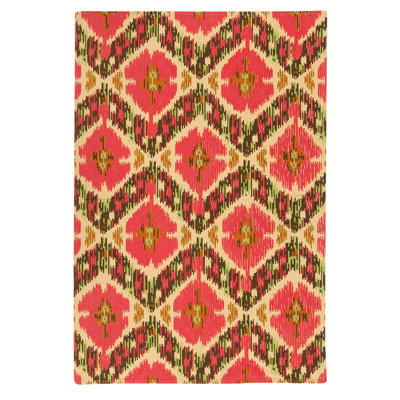 Tapis rectangulaire en laine à tissage plat