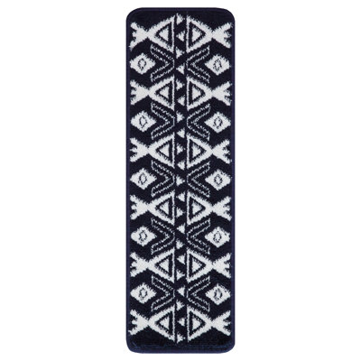 Tapis d’escalier bleu marine doux et vibrant Arkansas