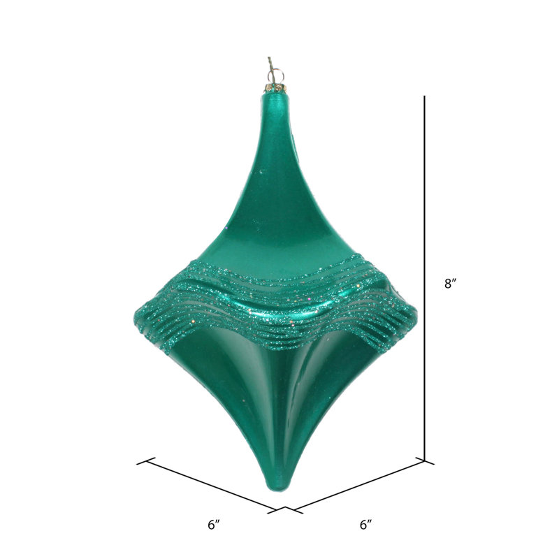 Ornement de Noël bonbon scintillant, Bleu sarcelle
