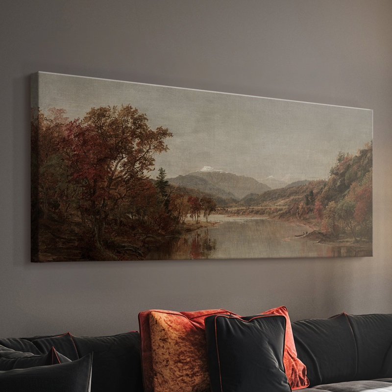 Série paysage - DCCXCVII - Toile tendue avec châssis - Prêt à accrocher, H 12 po x l 30 po