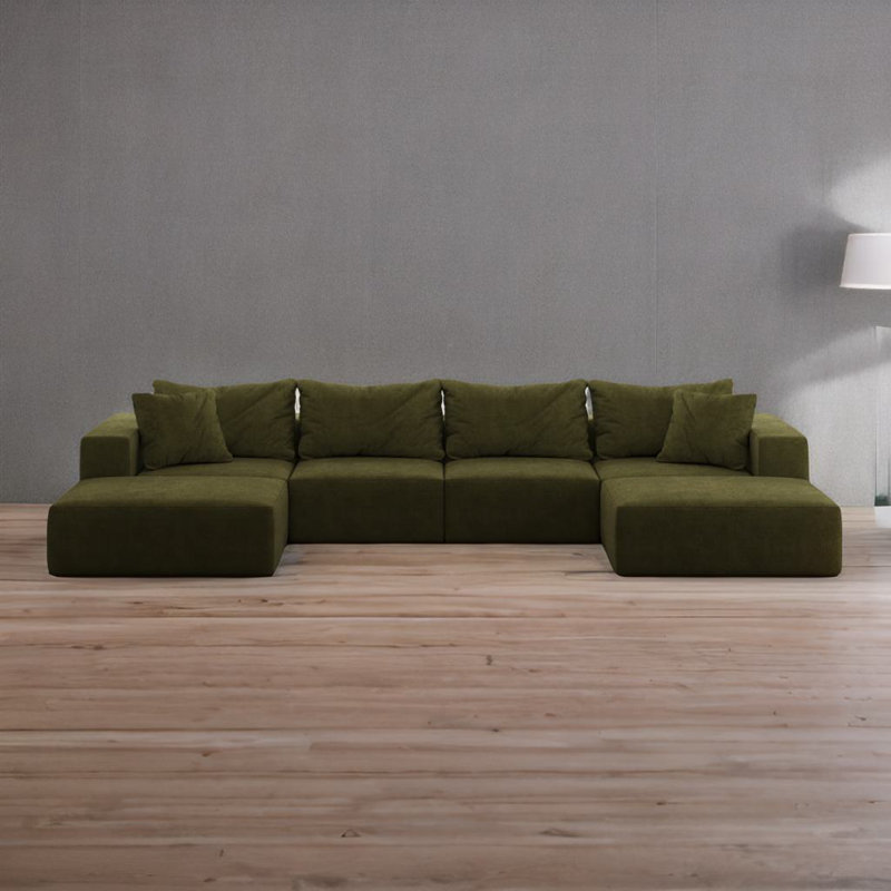 Canapé modulaire en L, Vert