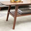 Table basse en bois massif pour la maison - Bureau en chêne avec rangement, rectangulaire, facile à assembler, assemblage 100% rectangulaire de ton brun, espace de vie
