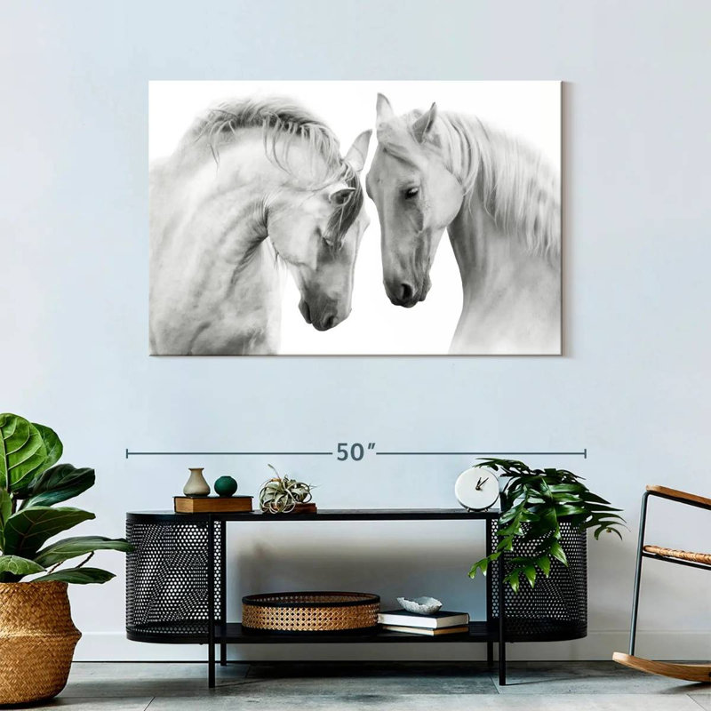 Brampt Horses Courting, 30" H x 45" W
