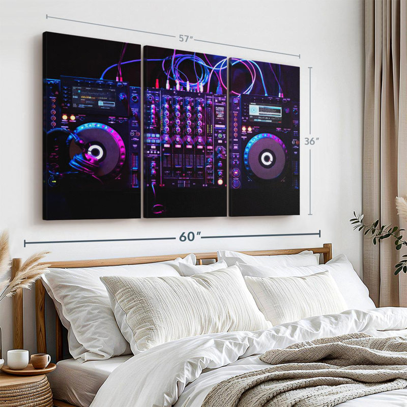 " DJ Audio Controller ", 36" H x 57" W x 1.25" D