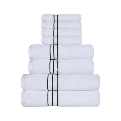 Hotel Turkish Cotton 8-Piece Towel Set, Ultra-Plush & Luxury Weight