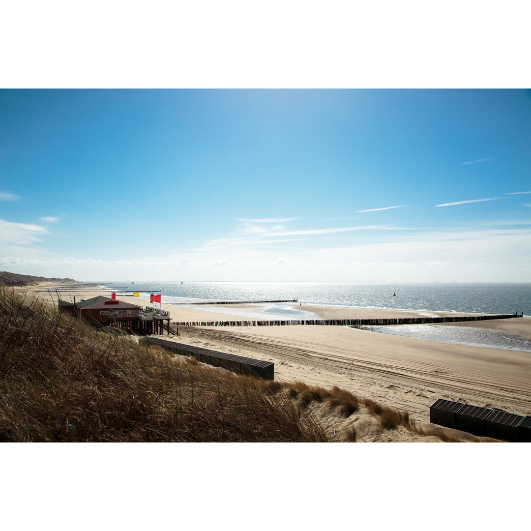 Sonnenstrand in Zoutelande- Leinwandbild