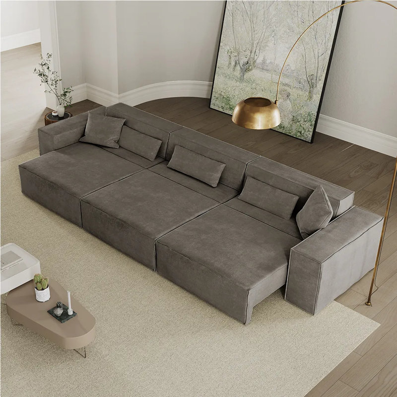 Barrett Power Sofa Bed, 4, Dark Gray, 27.16" H x 133.86" W x 39.37" D