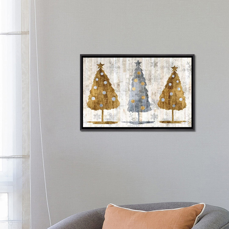Collection sophistiquée de Noël A par Grace Popp - impression, H 18 po x l 26 po x P 1,5 po, Toile avec cadre noir patiné