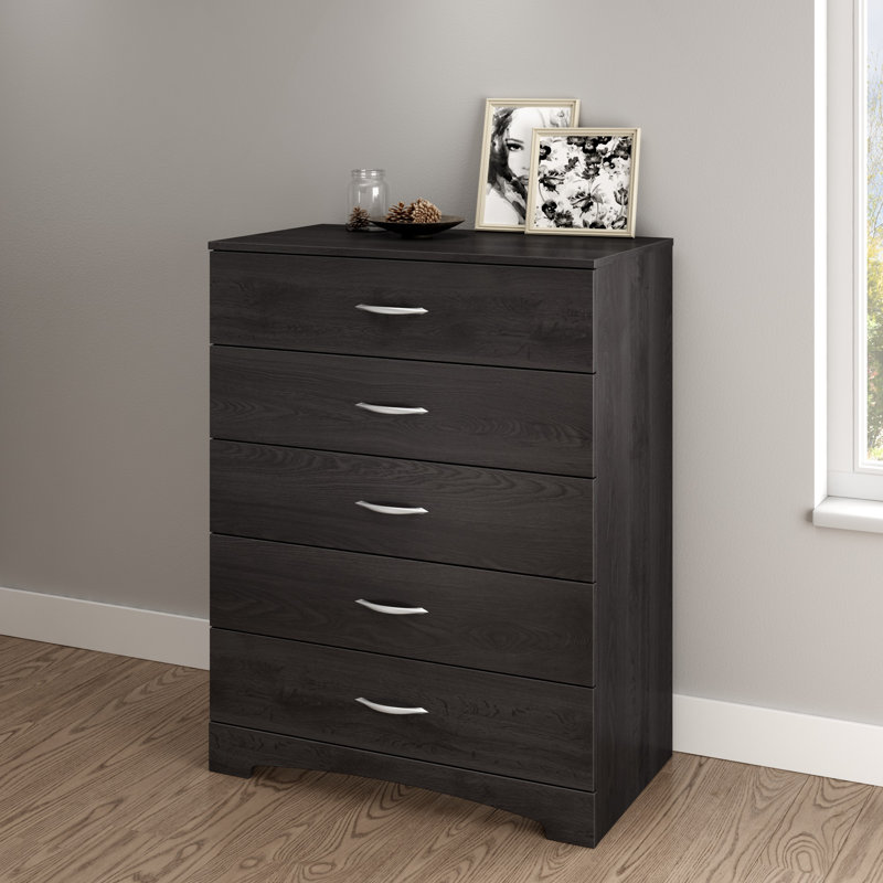 Commode 5 tiroirs Step One, Chêne gris